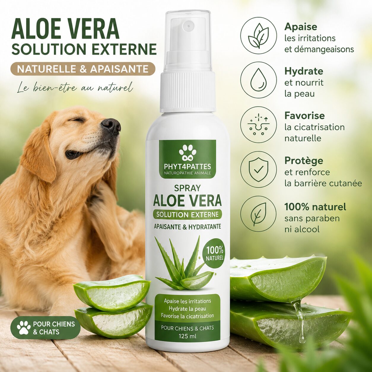 Spray aloe vera externe